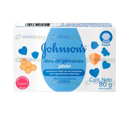 JOHNSONS BABY JABON LIBRE DE GERMENES 80GR