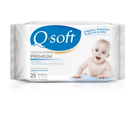 QSOFT TOALLITAS HUMEDAS BABY X 25 UNI REF.8350