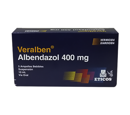 VERALBEN 400 MG CAJA POR 5 AMPOLLAS BEBIBLES