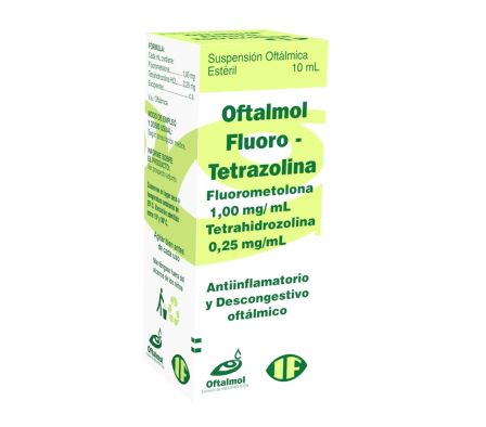 OFTALMOL FLUORO-TETRAZOLINA 2MG GT-OF FRASCO X 10ML