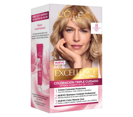 LOREAL EXCELLENCE NUMERO 8 - COLOR RUBIO MIEL