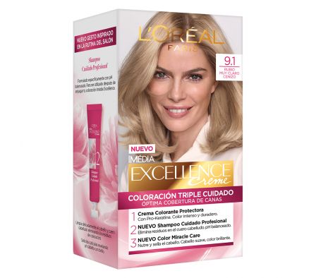 LOREAL EXCELLENCE NUMERO 9.1 - COLOR RUBIO MUY CLARO CENIZO
