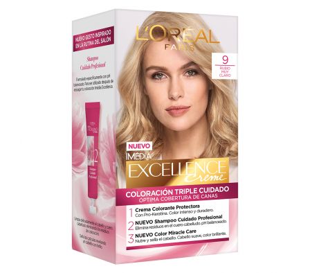 LOREAL EXCELLENCE NUMERO 9 - RUBIO MUY CLARO