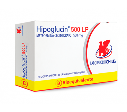 HIPOGLUCIN LP 500MG COMP. CAJA X 30