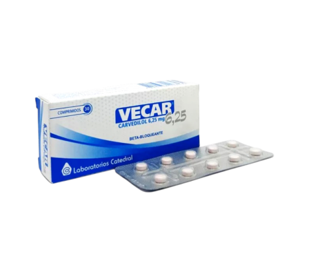 VECAR 6.25MG COMP. CAJA X 30