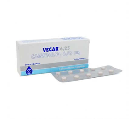 VECAR 6.25MG COMP. CAJA X 30