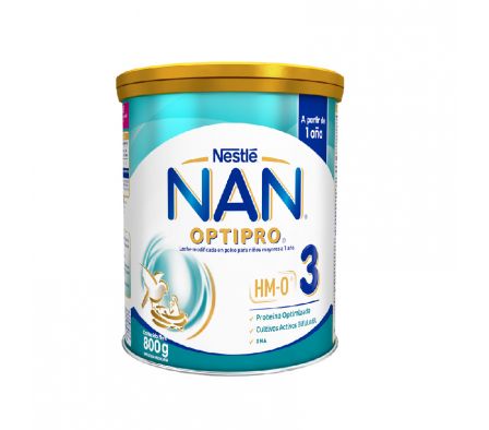 NAN 3 OPTIPRO LECHE  ENVASE X 800 GR