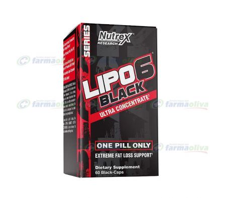 LIPO 6 BLACK 4MG CAPS CAJA X 60