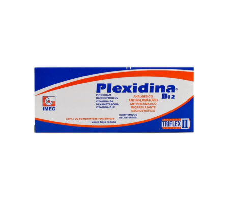 PLEXIDINA B12 250MG TABL. CAJA X 20