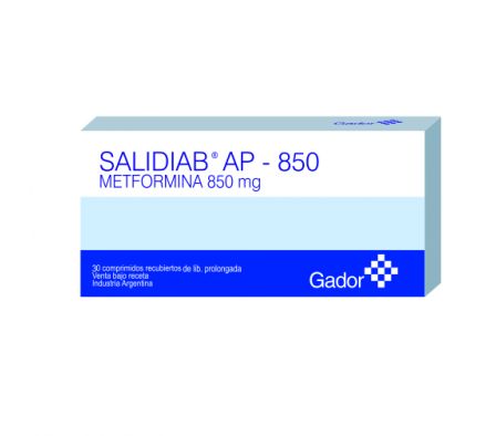 SALIDIAB AP 850MG T-REC CAJA X 30
