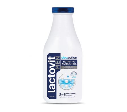 LACTOVIT  GEL DE BAÑO MEN DEO X 500ML