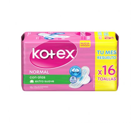KOTEX TOALLA NORMAL X 16UNIDADES
