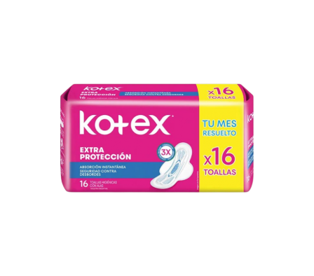 KOTEX TOALLA NORMAL X 16UNIDADES