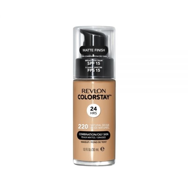 Base Líquida Revlon ColorStay Matte Finish FPS 15 tono 220 - 30 ML