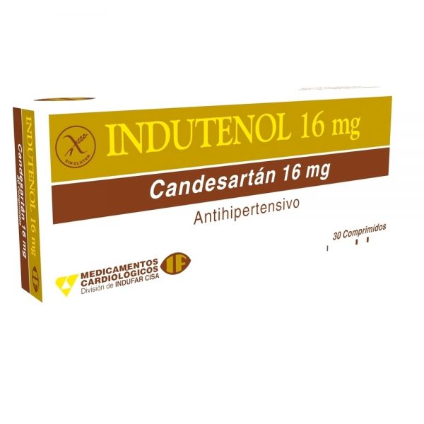 INDUTENOL 16MG TABL. CAJA X 30