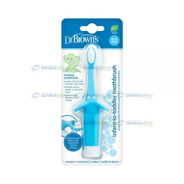 DR BROWNS CEPILLO DE DIENTE PARA BEBE CELESTE