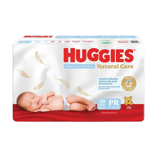 HUGGIES PAÑAL NATCARE PREMAT MAXI X30UNI FROZEN