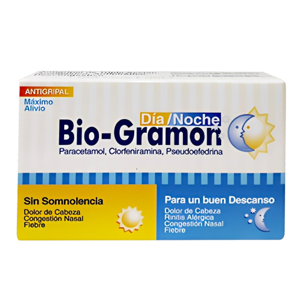 BIOGRAMON DIA/NOCHE 500MG COMP. CAJA X 18