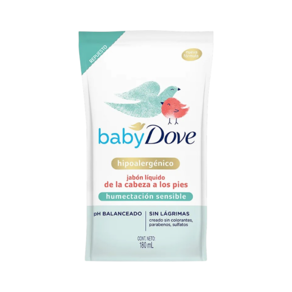 DOVE BABY JABON LIQUIDO SENSIT 180ML.