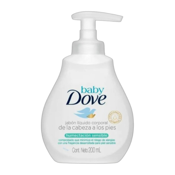 DOVE BABY JABON LIQUIDO SENSIT 12X200ML.