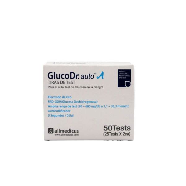 GLUCO DR TIRA REACTIVAS X 50 UNID. DPM