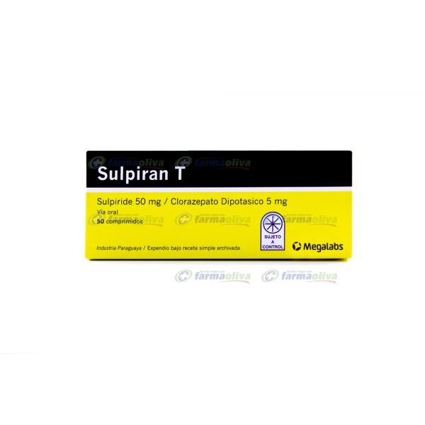 SULPIRAN T 50MG TABL. CAJA X 50