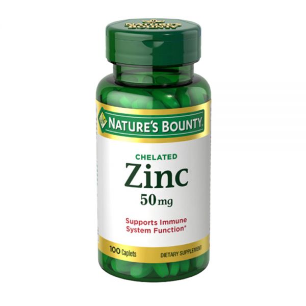 NATURES BOUNTY QUELATO DE ZINC 50 MG (Frasco de 100 comprimidos)