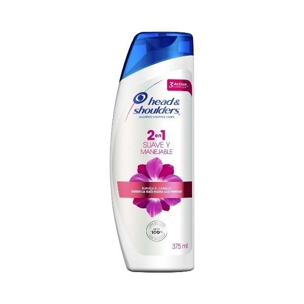 HEAD SHOULDERS SHAMPOO 2 EN 1 375ML SUAVE Y MANEJABLE