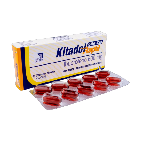 KITADOL RAPID 600MG CAP-B CAJA X 10