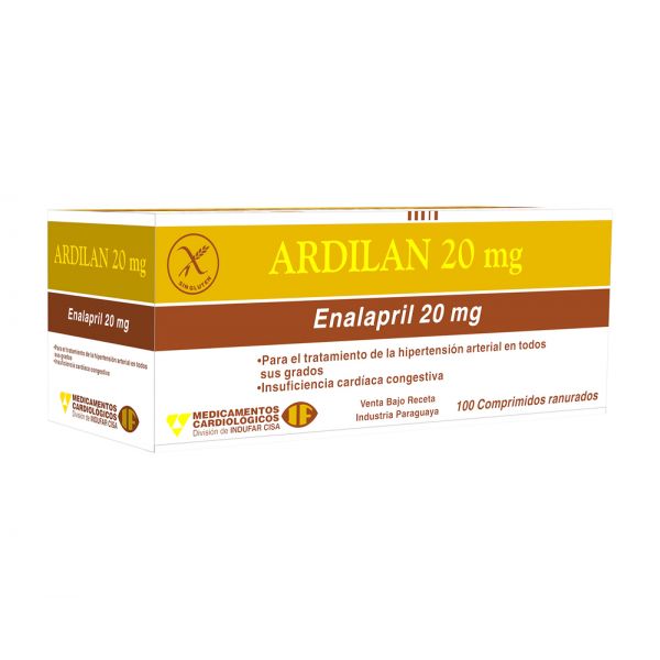 ARDILAN 20MG COMP. X 10 ( CAJA X 10 TIRAS)