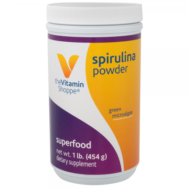 SPIRULINA POWDER THE VITAMIN SHOPPE 500MG POGR FRASCO X 454GR