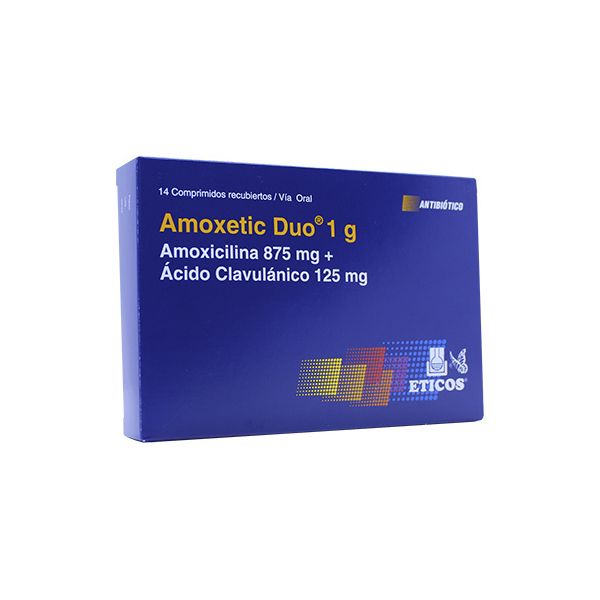 AMOXETIC DUO 1GR CO-RV CAJA X 14