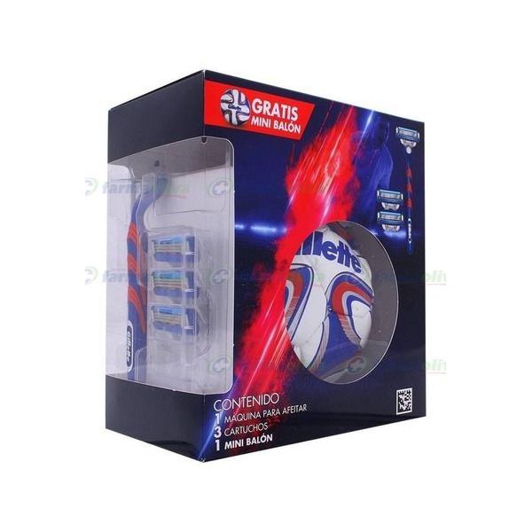GILLETTE MAQ.MACH3 TURBO BLUE/RED REF.2672