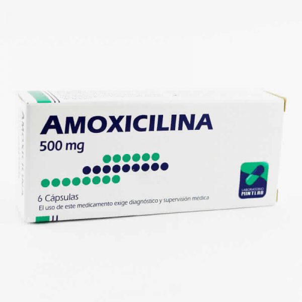 AMOXICILINA 500 MG CAJA POR 6 COMPRIMIDOS