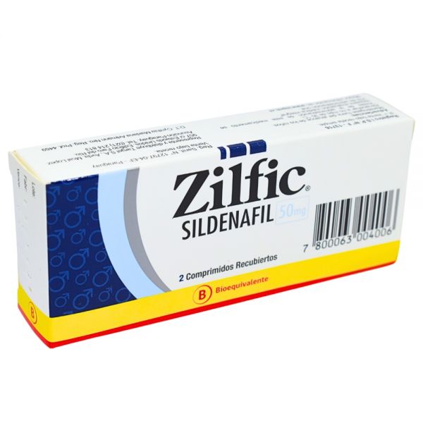 Zilfic 50mg caja x 2 comprimidos.