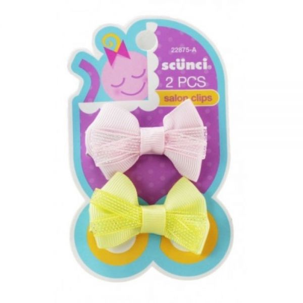SCUNCI BABY BOW SALON CLIPS