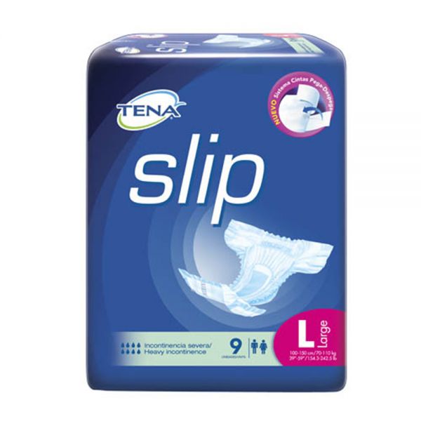 Pañales para Adulto Slip Large Tena - Contiene 9 unidades.