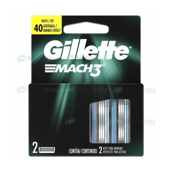 GILLETTE MACH 3 REP. X 2 UNID.