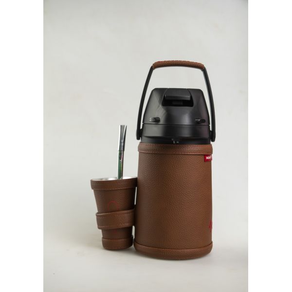 INDIO TERMO ACERO INOXIDABLE 1.3 CUERINA+GUAMPA CLASICO