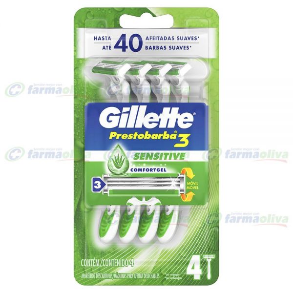 GILLETTE MAQ.PB3 SENS CARE X 4 R.7532