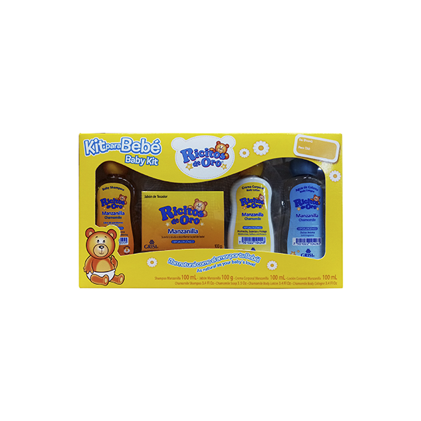 RICITOS KIT PARA BEBE X 4 PZS.MANZANILLA REF.0659