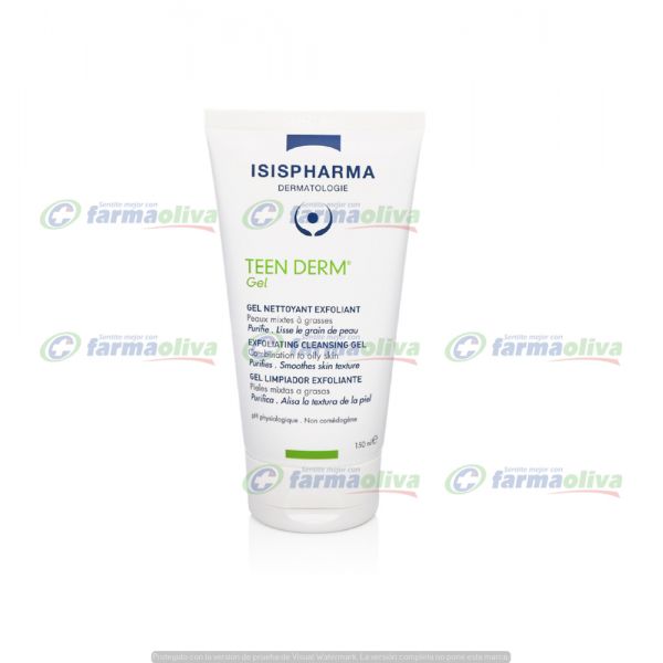TEEN DERM GEL LIMPIADOR EXFOLIANTE POMO X 150GR.