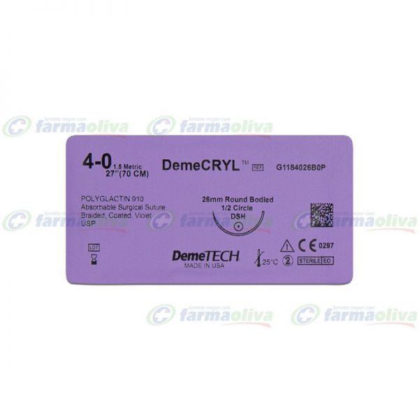 VICRYL DEMECRYL 4-0/DSH (DPM)