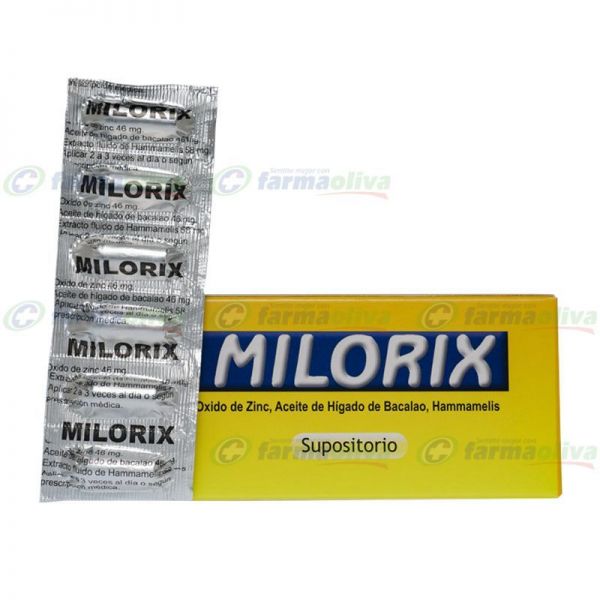 MILORIX SUPOSITORIO CAJA X 6 UNID