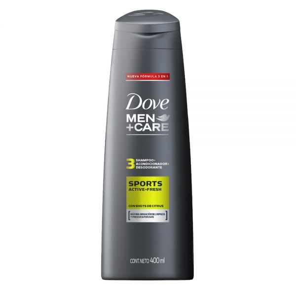 DOVE SHAMPOO SPORT ACTIV+FRESH 3EN1 12X400ML