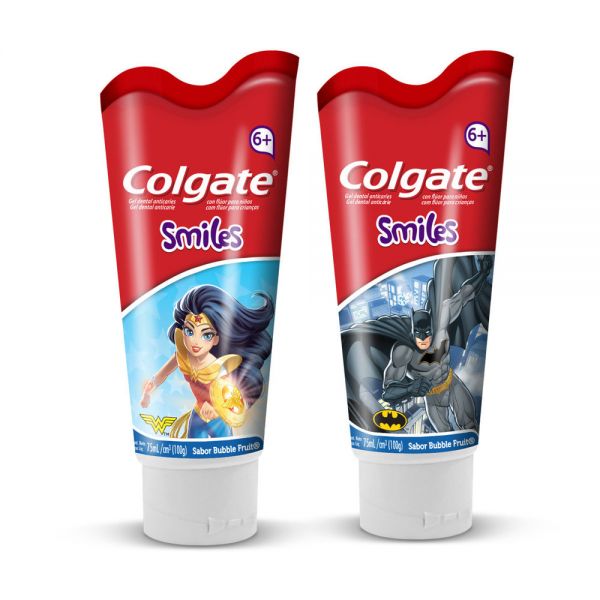 COLGATE CR. X 75ML SMILES LIGA DE LA JUSTICIA 6+