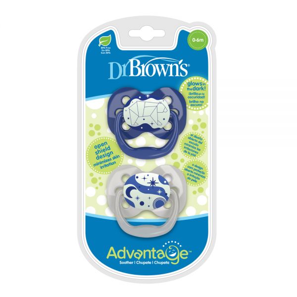 DR BROWNS CHUPETE ADVANTAGE-NOCTURNO ROSA 6M