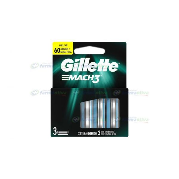 GILLETTE MACH 3 RESPUESTO X3 UNID