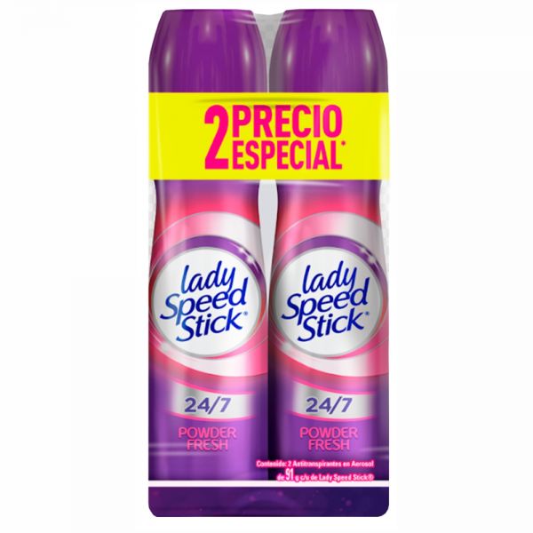LADY S. PACK DEO SPRAY X 2 POWDER R.7963
