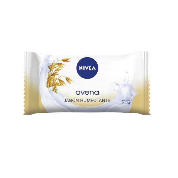 NIVEA JAB.BARRA PACK 3 X 125GR. AVENA R.830